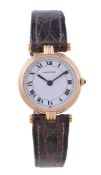 Cartier, Trinity, a lady's 18 carat gold wristwatch, no. 810040348, quartz movement, cal. 81, white