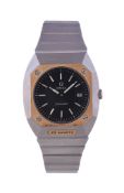 Omega, Seamaster, ref. 196.0056 a two colour bracelet wristwatch, no. 396.0842, circa 1980, quartz
