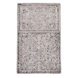 A Maltese or Italian rectangular silver filigree card case, unmarked, Malta or Genoa, late 19th