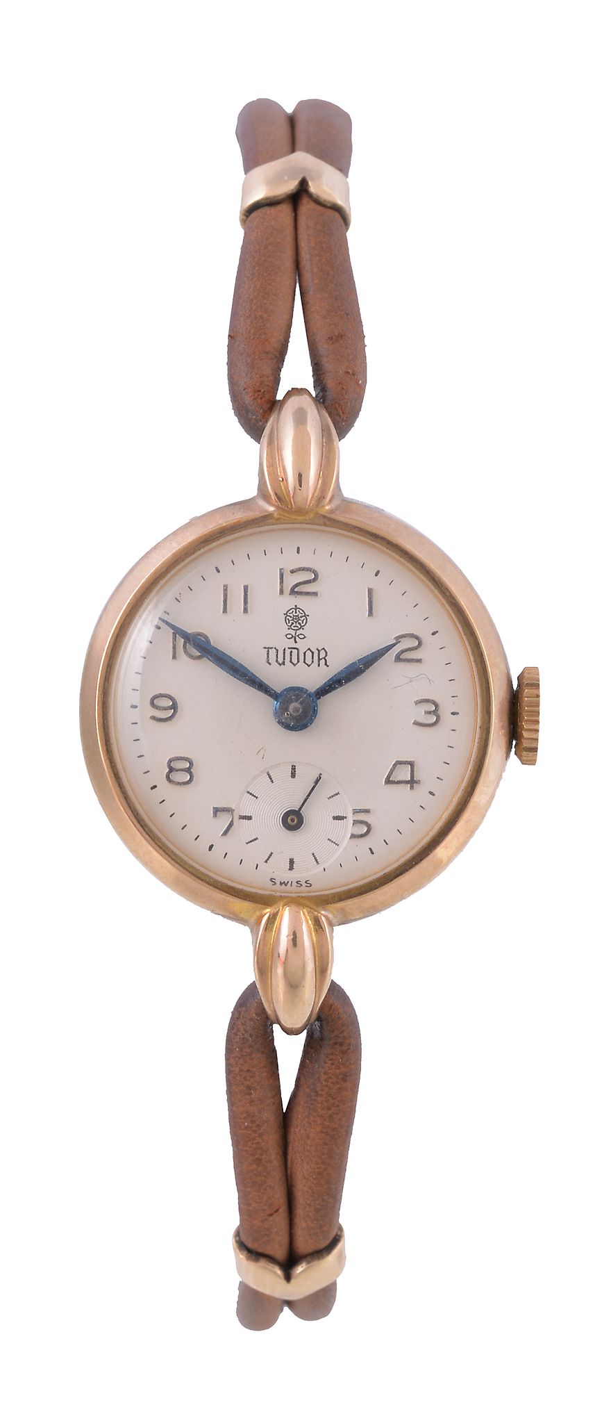 Tudor, a lady s 9 carat gold wristwatch, no. 310232, hallmarked Chester 1957, manual wind movement,