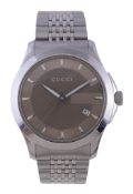 Gucci, G Timeless, ref. 126.4, a stainless bracelet wristwatch, no. 14917002, circa 2014, quartz