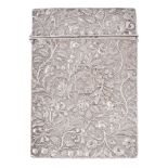 An early Victorian silver rectangular card case by Joseph Willmore, Birmingham 1838 (William IV
