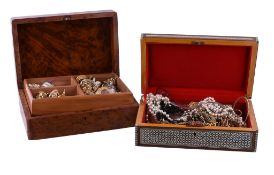A collection of costume jewellery, including ear clips by Christian Dior; Grosse, Monet; Givenchy;