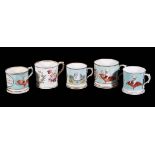 A group of four Staffordshire dated commemorative mugs, various dates 1870s, 9cm high and smaller,