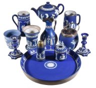 An assortment of mostly Wedgwood blue-dip Jasper, various dates, late 19th/20th centuries,