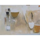 δ Ffiona Lewis (British b.1964) - Still Life Floating W. Brush Oil on board Signed with initials