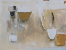 δ Ffiona Lewis (British b.1964) - Still Life Floating W. Brush Oil on board Signed with initials