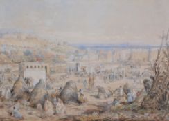 Louise Desire Thienon (French 1812-1875) - Tangiers Watercolour Signed, inscribed and dated ' Janr