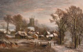 Charles Leaver (British 19th century) - Whiston, Northamptoshire Oil on canvas Signed, titled and