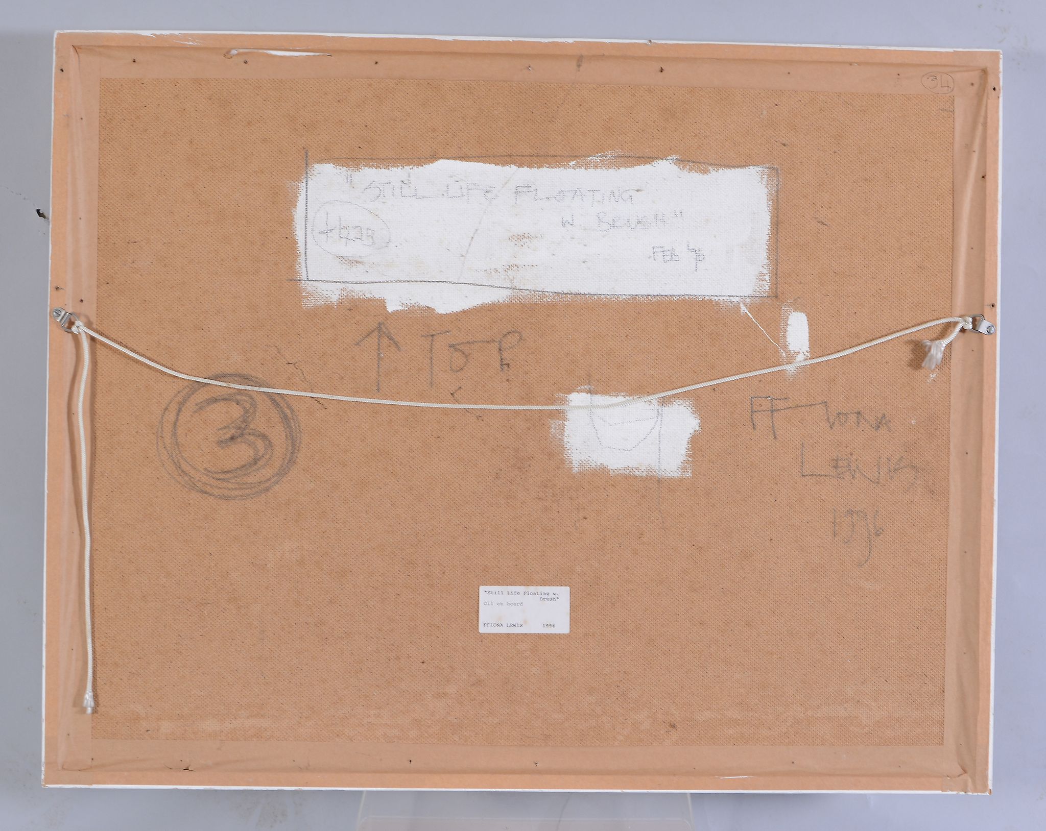 δ Ffiona Lewis (British b.1964) - Still Life Floating W. Brush Oil on board Signed with initials - Image 3 of 3