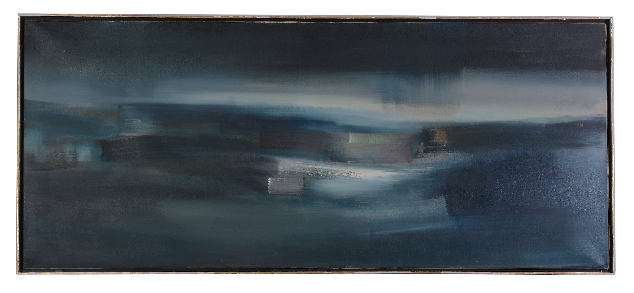 δ Kit Barker (British 1916-1988) - Rain over the valley Oil on canvas Signed, titled and dated 60 - Image 2 of 2