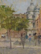 δ Bernard Dunstan (British 1920 - 2017) - Santa Maria dei Miracoli, Venice Oil on linen Signed with