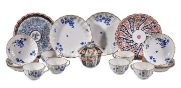 A miscellaneous selection of Worcester porcelains, various dates late 18th and early 19th