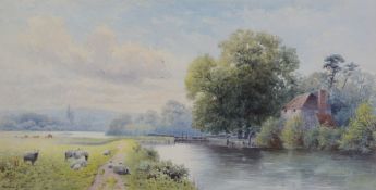 Howard Gull Stormont (British 1844-1923) - A pair of views on the River Thames Watercolour Each