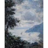 δ Attilio Pratella (Italian 1856-1949) - Capri Oil on board Signed and inscribed lower right 18.5 x