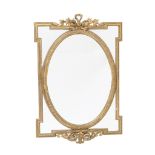 A Victorian giltwood and composition mirror , second half, 19th century, 130cm high, 90cm wide