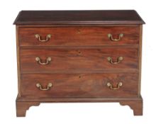 A George III mahogany chest of drawers, circa 1780, 78cm high, 103cm wide, 55cm deep