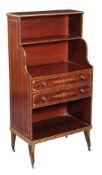 Ω A Regency simulated rosewood waterfall bookcase cabinet , circa 1815, 120cm high, 62cn wide, 36cm