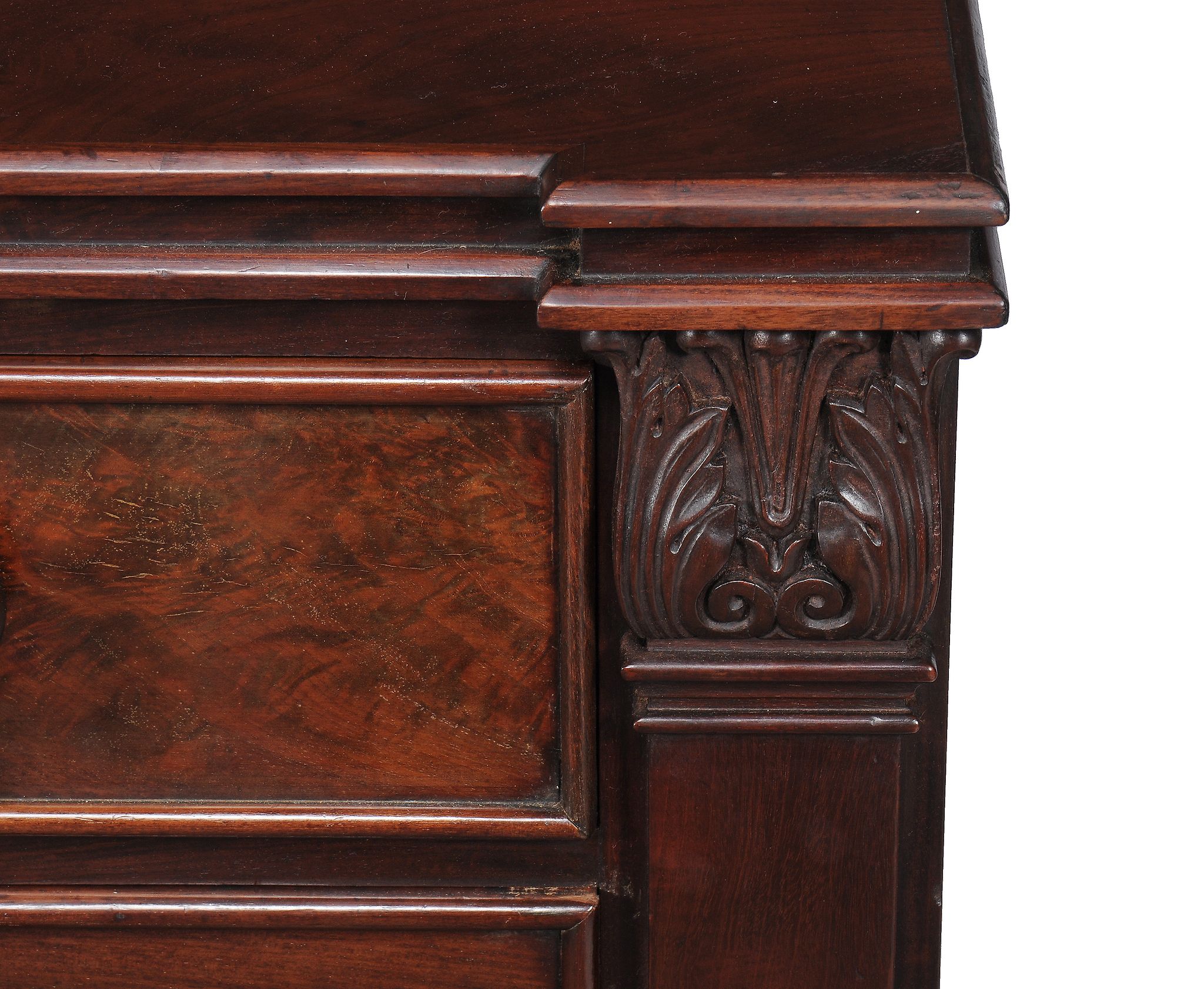 A William IV mahogany chest of drawers , circa 1835, possibly Channel Islands, 99cm high, 112cm - Image 2 of 2