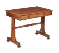 A Victorian mahogany side table , circa 1850, in the manner of Holland & Sons, 73cm high, 92cm