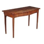 A George III mahogany serving table, circa 1790, 76cm high, 121cm wide, 51 cm deep