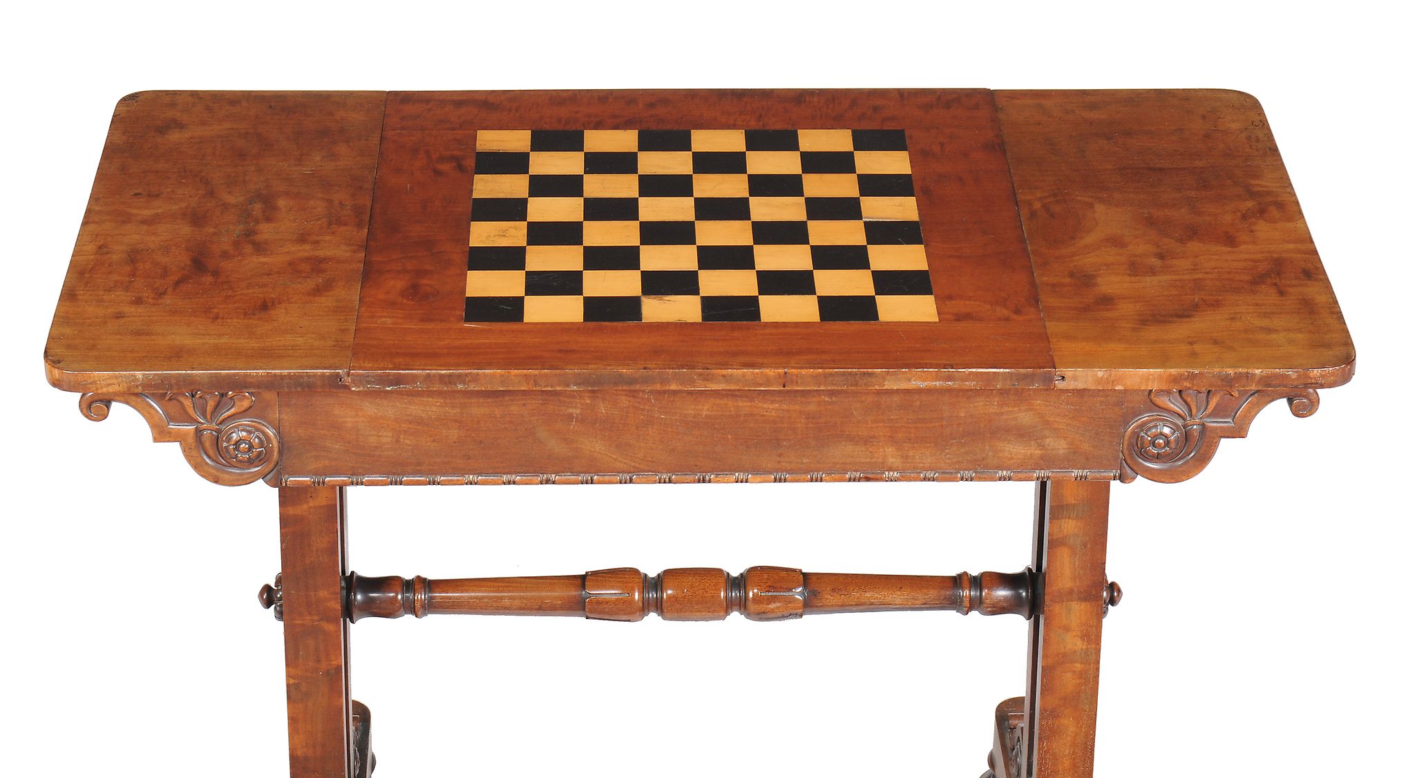 A George IV mahogany games table, circa 1825, attributed to Gillows, the rectangular top - Image 3 of 5