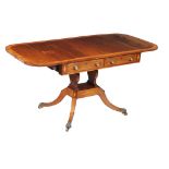 Ω A Regency rosewood and satinwood banded sofa table , circa 1815, 71cm high, 147cm wide, 72cm deep
