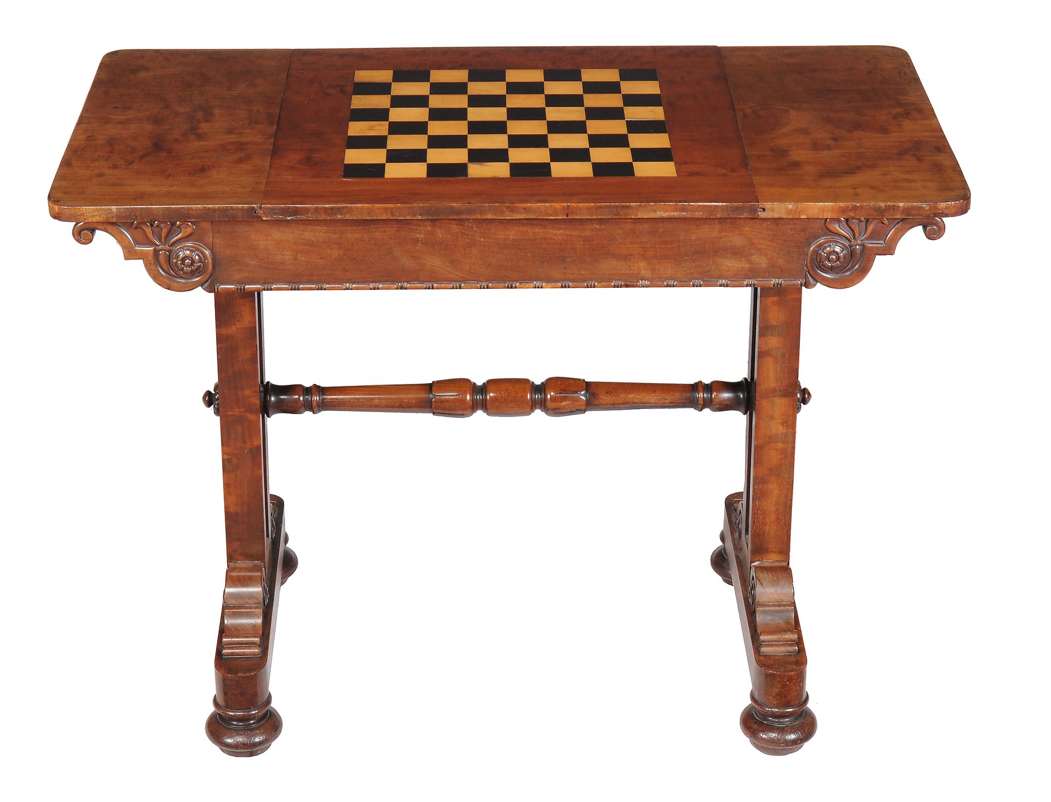 A George IV mahogany games table, circa 1825, attributed to Gillows, the rectangular top - Image 2 of 5