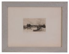 David Law, (1831 ~ 1901), a set of twelve etchings of waterside views, late 19th century, later