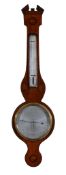 A Regency inlaid mahogany mercury wheel barometer A. Rivolta, Chester, early 19th century With open