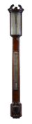 Ω A Regency mahogany bowfronted mercury stick barometer Henry Andrews, Royston, circa 1820 With