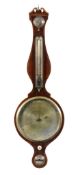 Ω A George III mahogany mercury wheel barometer Charles Pitsalla and Company, London, circa 1805