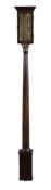 A George III style mahogany mercury column stick barometer Unsigned, 20th century With ogee moulded