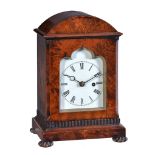 A Victorian mahogany small mantel timepiece Unsigned, mid 19th century The single fusee four pillar