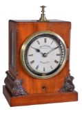 A Victorian mahogany night watchman's tell-tale bracket clock or noctuary Probably by Smith and