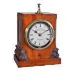 A Victorian mahogany night watchman's tell-tale bracket clock or noctuary Probably by Smith and