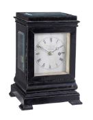 An early Victorian small ebonised four-glass mantel timepiece Richard Widenham, London, circa 1835-