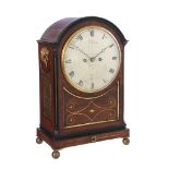 A George IV brass inlaid mahogany bracket clock Gravell and Son, London, circa 1830 The substantial