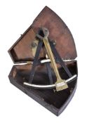 Ω An ebony and brass navigational octant Spencer, Browning and Rust, London early 19th century