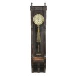 A fine Victorian Reformed Gothic oak longcase wall regulator timepiece in the manner of A.W.N.