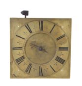 A William and Mary thirty-hour wall clock movement and dial Unsigned, probably London circa 1690-95