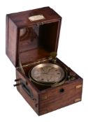 A mahogany cased two-day marine chronometer with Kullberg s early form of compensated balance