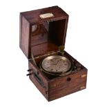 A mahogany cased two-day marine chronometer with Kullberg s early form of compensated balance