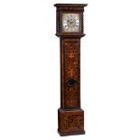 A fine William and Mary walnut, olive wood and floral marquetry longcase clock of month duration