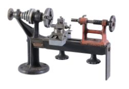 An American watchmakers lathe Goodell-Pratt, Greenfield MA, early 20th century The 7.75 inch