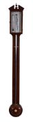 Ω A George III mahogany mercury stick barometer Cately and Company, London, early 19th century With