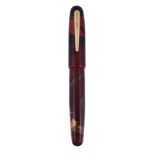 Danitrio, Bats' eyes, a hand painted fountain pen by Hironobu, Takumi, the red lacquer cap and