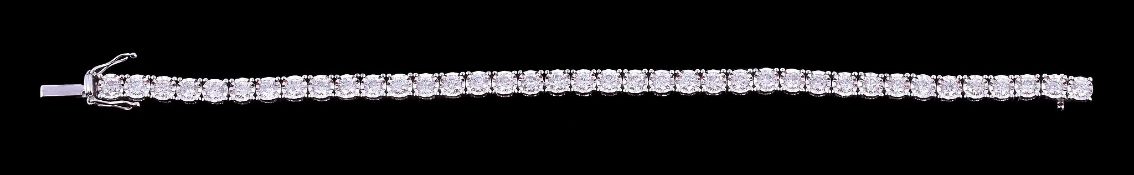 A diamond line bracelet, set with brilliant cut diamonds, approximately 4.50 carats total, in