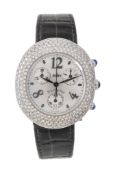 Ω Adler Barthelay, ref. 61208, an 18 carat white gold and diamond wristwatch, no. 24546, quartz