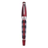 Montegrappa, Rigoletto, a limited edition fountain pen, no.398/900, the red, white and black resin